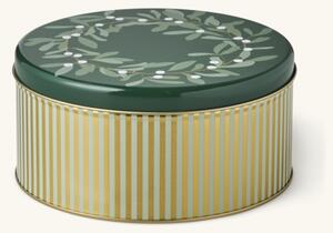 Biscuit tin - Iron/tin. Ø18.1 x 8.8 cm. - Pine Green - Søstrene Grene