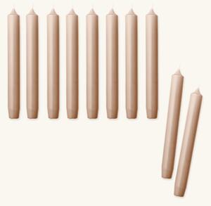 Taper candles 19 cm 10 pcs - Paraffin. Ø2,2 x 19 cm. 10 pcs. - Sand - Søstrene Grene