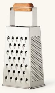 Grater - Stainless steel/birch wood. 8.7 x 6.4 x 17.5 cm. - Silver - Søstrene Grene