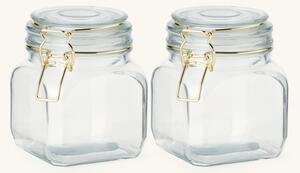 Preservation jars 650 ml 2-pack - Glass. 10.5 x 13.5 cm. 2 pcs. - Clear - Søstrene Grene