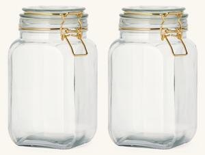 Preservation jars 1250 ml 2-pack - Glass. 10.5 x 19.5 cm. 2 pcs. - Clear - Søstrene Grene