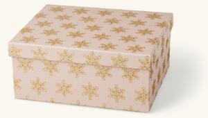 Box with glitter - Paper. 21.5 x 17.5 x 9.5 cm. - Off White - Søstrene Grene