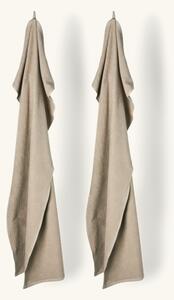 Towels 2-pack - Cotton. 140 x 70 cm. 2 pcs. - Warm Grey - Søstrene Grene