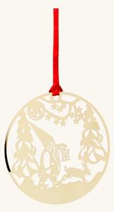 Winterland ornament - Metal. 7.5 x 0.1 x 7.5 cm. - Gold - Pluto