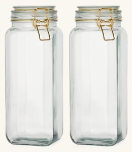 Preservation jars 2100 ml 2-pack - Glass. 10.5 x 29.5 cm. 2 pcs. - Clear - Søstrene Grene