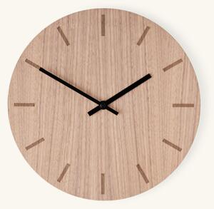 Wall Clock Walnut Ø28 - Walnut veneer. Ø28. - Dark Wood - Hemverk