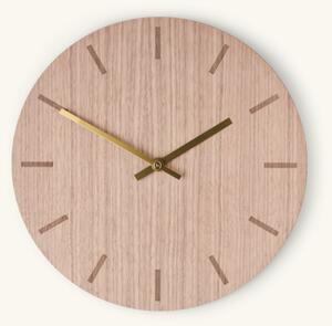 Wall Clock Walnut Ø28 - Walnut veneer. Ø28. - Dark Wood - Hemverk