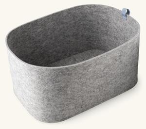 Felt basket - 40 x 27 x 20.5 cm. - Grey - Søstrene Grene