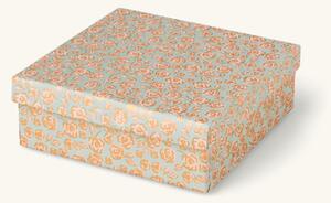 Box - Handmade paper. 13.6 x 13.6 x 4.8 cm. - Dusty Green - Søstrene Grene