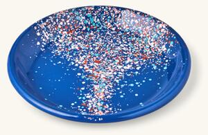 Flow Fest plate Ø17.5 - blue - Enameled steel. Ø17.5 cm. - Electric Blue - Kapka