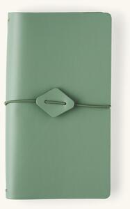 Weekly planner and notebook - Paper/PU. 11.5 x 20.5 cm. Softcover. 2 x 80 pages. - Moss Green - Søstrene Grene