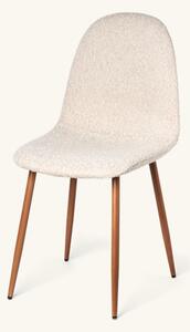 Chair with bouclé fabric - Polyester/steel/polyurethane. 40,5 x 44,5 x 89/48,5 cm. - Off White - Søstrene Grene