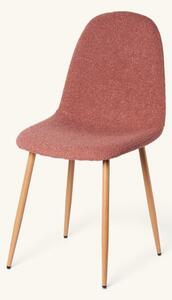 Chair with bouclé fabric - Polyester/steel/polyurethane. 40,5 x 44,5 x 89/48,5 cm. - Rose - Søstrene Grene