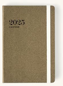 Calendar - Paper. Hardcover. A5. - Gold - Søstrene Grene