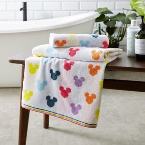 Disney Mickey Mouse Rainbow Jacquard Towel MultiColoured