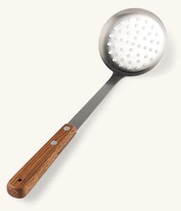 Skimmer spoon - Acacia wood/stainless steel. 32 cm. - Dark Nature - Søstrene Grene