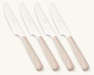 Knife set Texture Legno - Stainless steel/polyester. 22 cm. 4 pcs. - Off White - NEVA Posateria Creativa