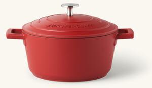 Casserole Dish with Lid 2.5 L - Cast aluminium/stainless steel base. 2.5 L. - Tomato Red - MASTERCLASS