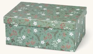 Box - Paper. 25.5 x 17 x 10.5 cm. - Moss Green - Søstrene Grene