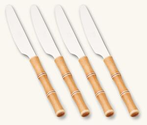 Knife Bamboo - Stainless steel/nylon. 22.5 cm. 4 pcs. - Nature - NEVA Posateria Creativa