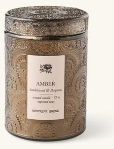 Scented candle Amber - Rapeseed wax. 11 cm. 67 hours. - Warm Grey - Søstrene Grene