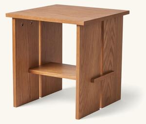 Side table - MDF/oak veneer. 38 x 38 x 40 cm. - Medium Wood - Søstrene Grene