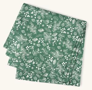 Table runner - Cotton. 240 x 30 cm. - Moss Green - Søstrene Grene