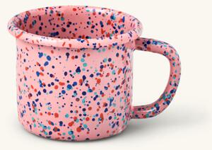 Flow Fest mug - pink - Enameled steel. 350 ml. - Rose - Kapka