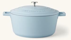 Casserole Dish with Lid 5 L - Cast aluminium/stainless steel base. 5 L. - Milky Blue - MASTERCLASS