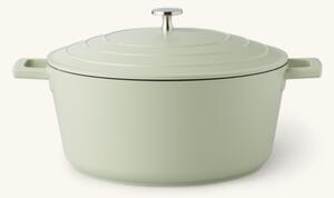 Casserole Dish with Lid 5 L - Cast aluminium/stainless steel base. 5 L. - Milky Green - MASTERCLASS