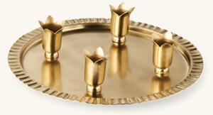 Advent candleholder - Metal. Ø23 x 4 cm. - Gold - Søstrene Grene