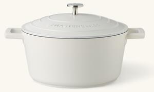 Casserole Dish with Lid 4 L - Cast aluminium/stainless steel base. 4 L. - Off White - MASTERCLASS