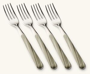 Fork set Texture Legno - Stainless steel/polyester. 20 cm. 4 pcs. - Milky Green - NEVA Posateria Creativa