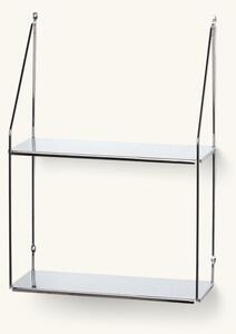 Wall shelf - Iron. 40 x 15 x 56 cm. - Silver Grey - Søstrene Grene