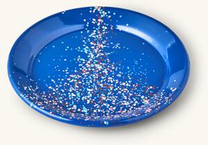 Flow Fest plate Ø25.5 - blue - Enameled steel. Ø25.5 cm. - Electric Blue - Kapka