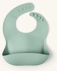 Silicone bib - Food-grade silicone. 28 x 24 x 4.2 cm. - Dusty Green - Mushie