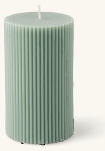 Pillar candle - Paraffin wax/stearin wax. Ø7 x 12 cm. - Sage Green - Søstrene Grene