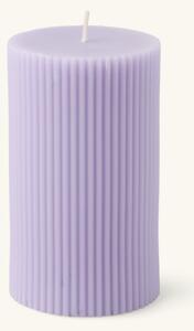 Pillar candle - Paraffin wax/stearin wax. Ø7 x 12 cm. - Lilac - Søstrene Grene