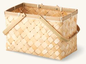 Storage basket - Bamboo. 26 x 16 x 17 cm. - Nature - Søstrene Grene