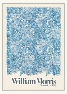 Poster Marigold 50 x 70 - William Morris. - Milky Blue - Poster and Frame