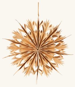 Hanging snowflake Ø30 - Cotton paper. Ø30 cm. - Gold - Søstrene Grene