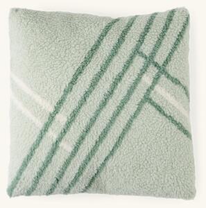 Decorative cushion - Linen/cotton/polyester filling. 45 x 45 cm. - Dusty Green - Søstrene Grene