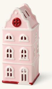 Tealight holder house - Porcelain. 16.2 cm. - Rose - Søstrene Grene