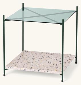 NICHE Side table - Glass/iron/terrazzo. 43 x 43 x H45 cm. - Fern Green - Hübsch