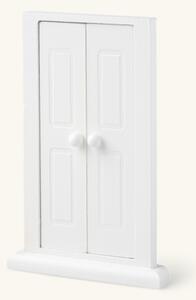 Mini double door - Pinewood. 15 x 8 cm. - White - Søstrene Grene