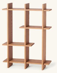 Wall shelf - MDF/oak veneer. 52 x 16 x 71 cm. - Medium Wood - Søstrene Grene