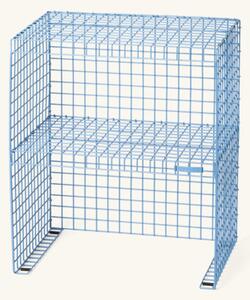 GRID SIDE TABLE - Metal. 41 x 32 x 50 cm. - Smokey Blue - Kalager Design