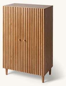 Wooden cabinet - MDF/oakveneer/oak. 57.5 x 33 x 90 cm. - Medium Wood - Søstrene Grene