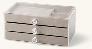 Jewellery box - 23.5 x 13.5 x 10.5 cm. - Grey - Søstrene Grene