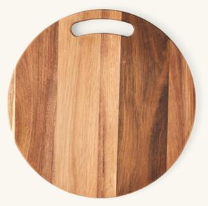 Cutting board - Acacia wood. Ø30 cm. - Dark Nature - Søstrene Grene